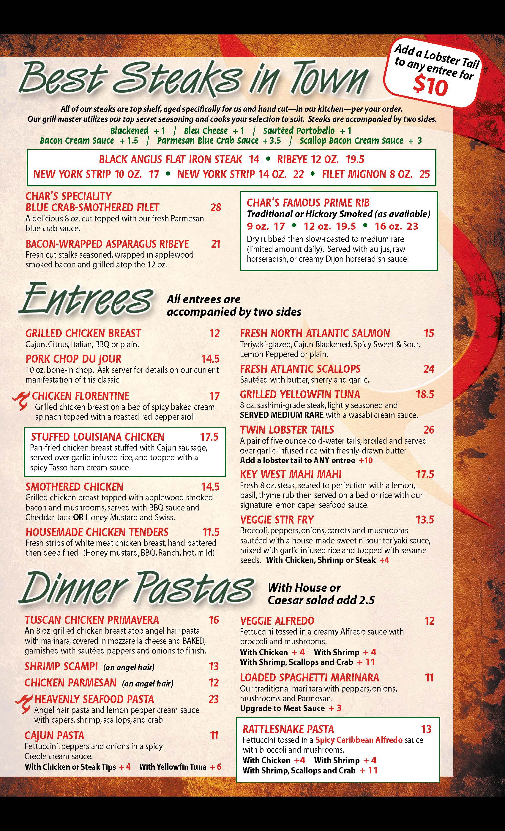CHAR in Cookeville, TN, Menu, Page 2